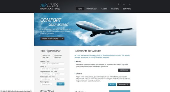 Anteprima template airlines