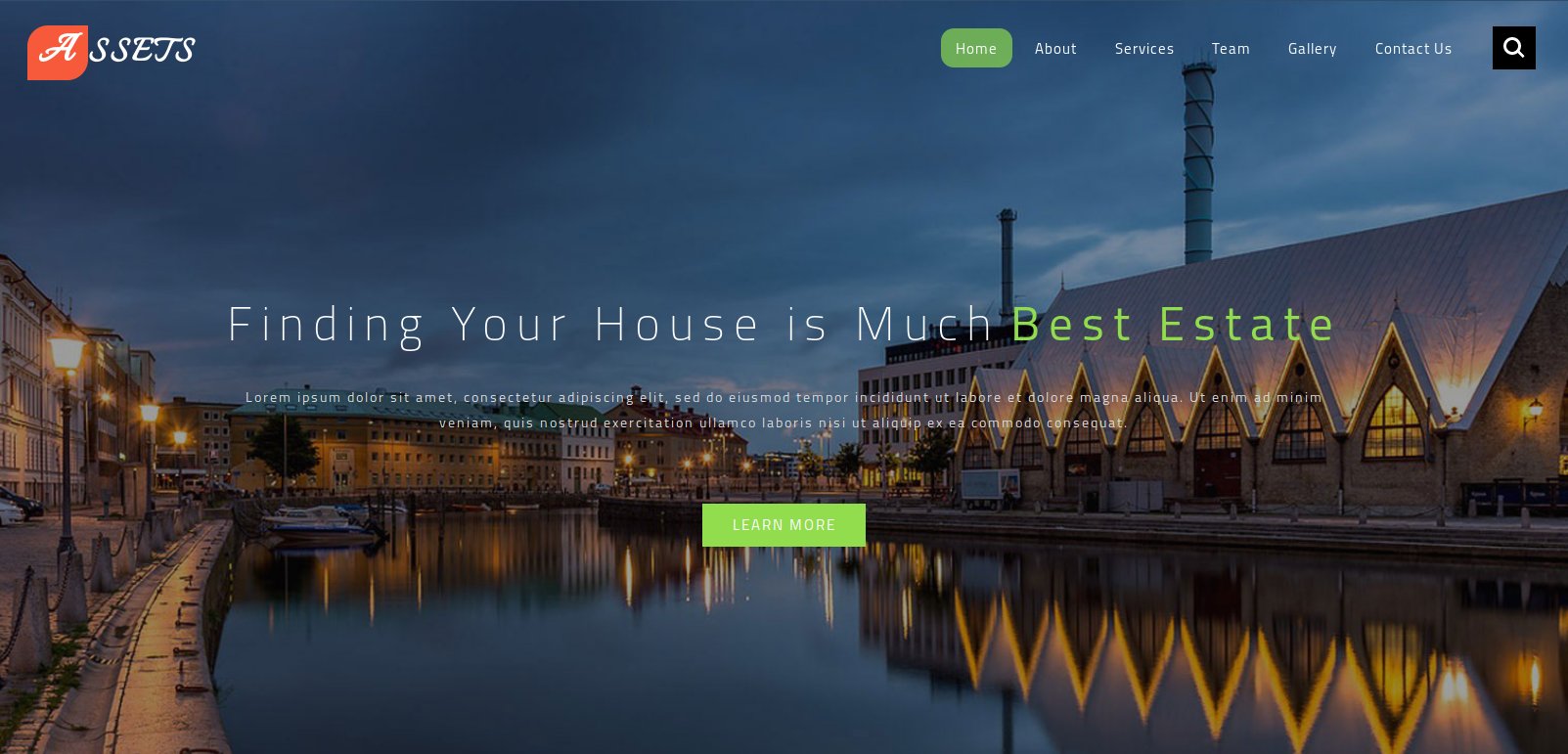 Anteprima template assets