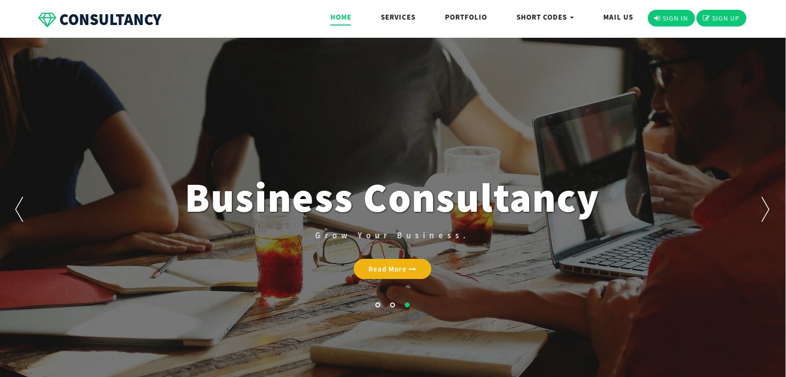 Anteprima template consultancy-corporate