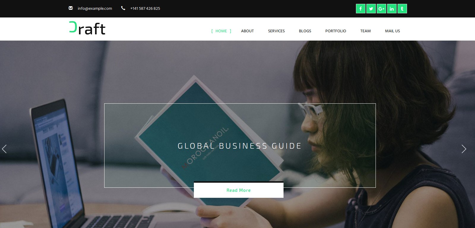 Anteprima template craft-corporate