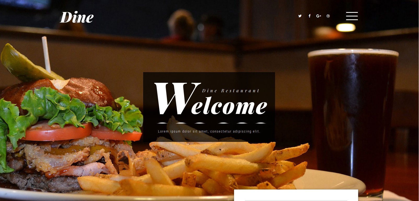 Anteprima template dine-restaurants