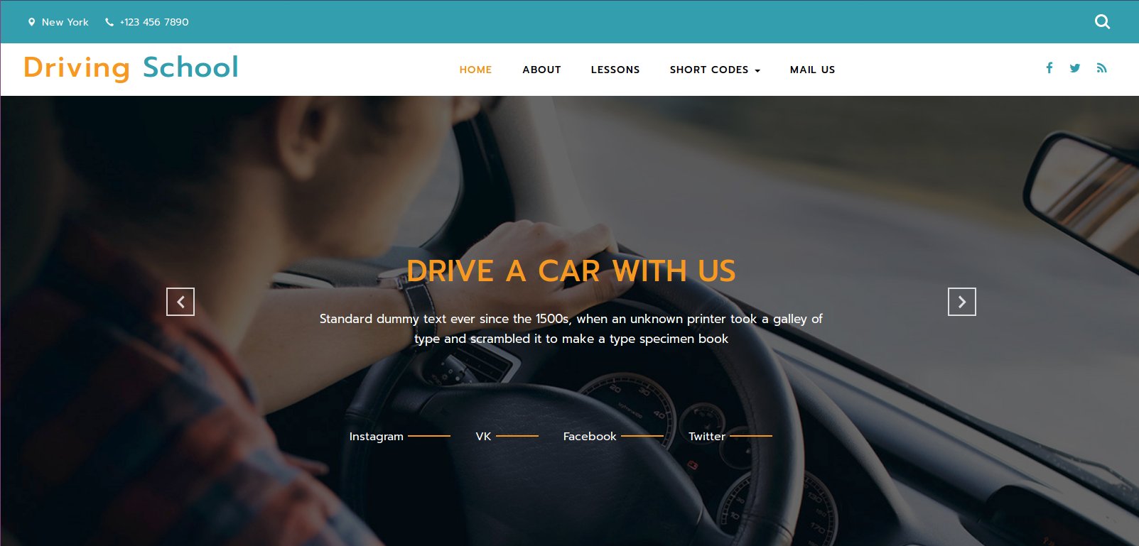 Anteprima template driving-school