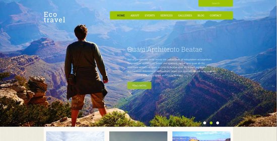 Anteprima template eco-travel