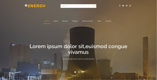 Anteprima template energy