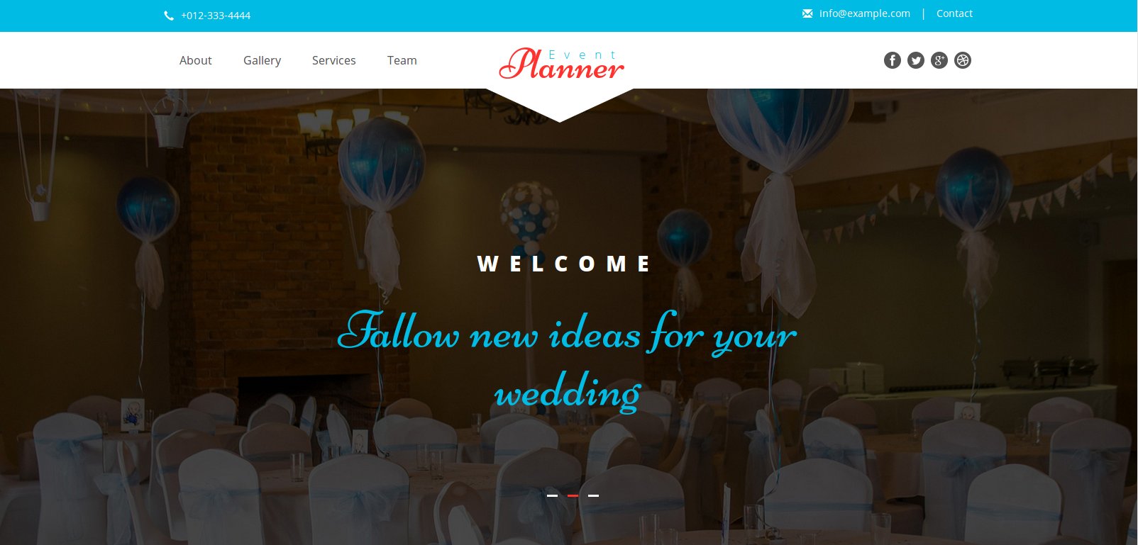Anteprima template event-planner