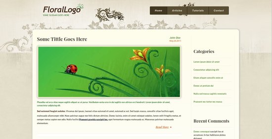 Anteprima template floral