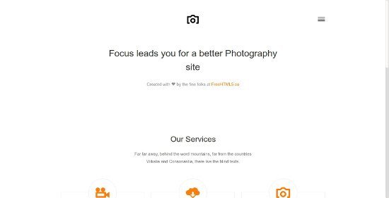 Anteprima template focus