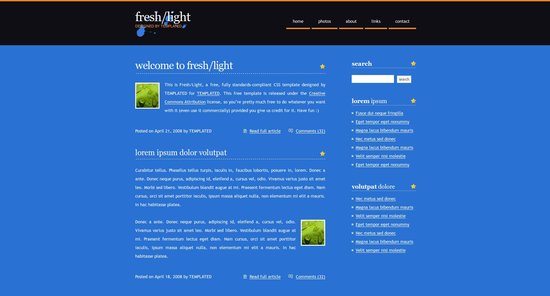 Anteprima template freshlight