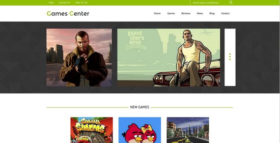 Anteprima template games-center