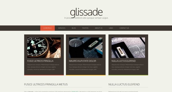 Anteprima template glissade