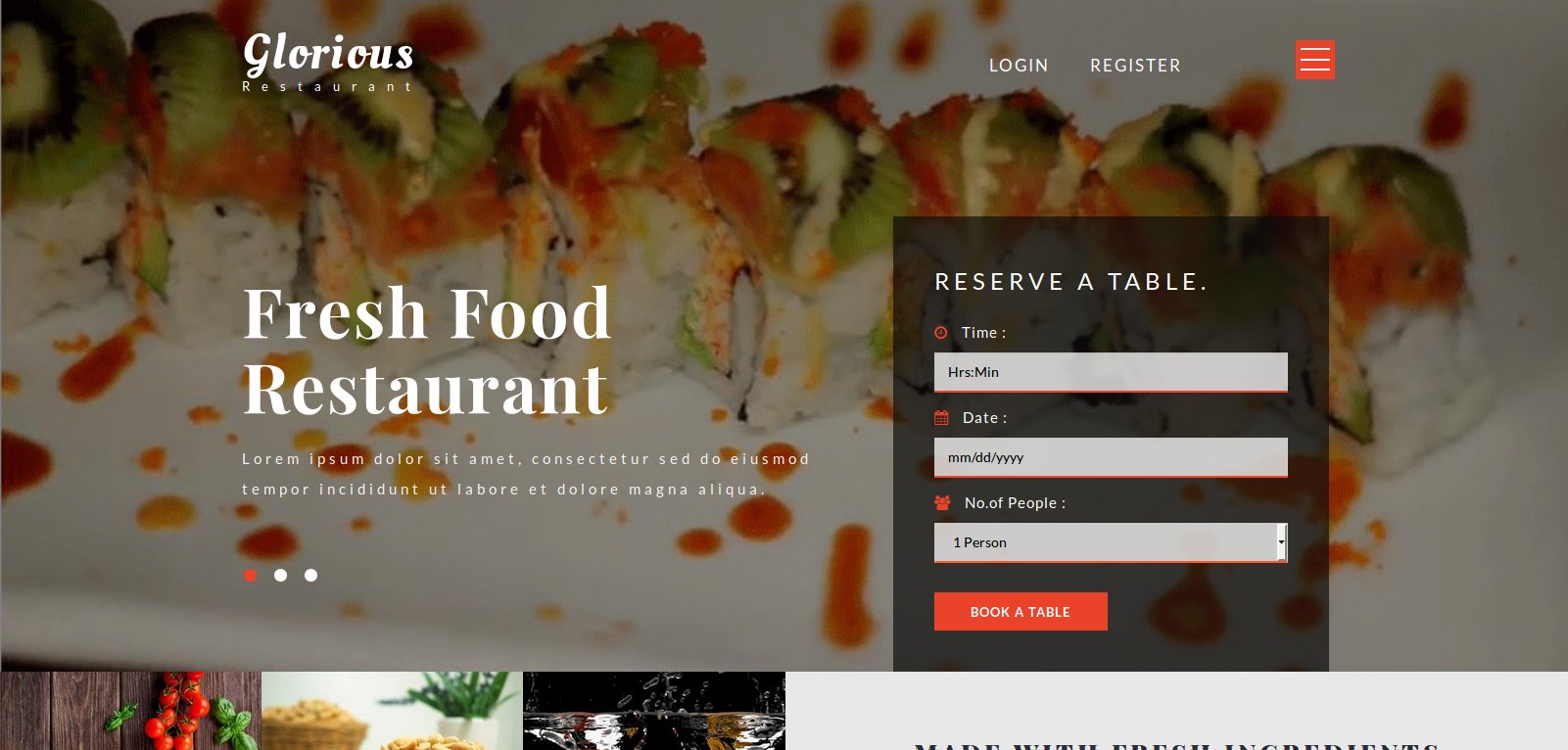 Anteprima template glorious-restaurants