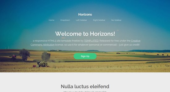 Anteprima template horizons