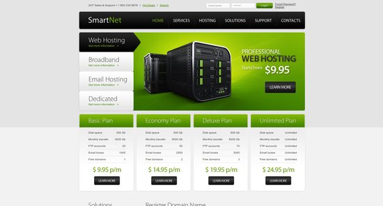 Anteprima template hosting