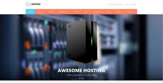 Anteprima template hosting_flat