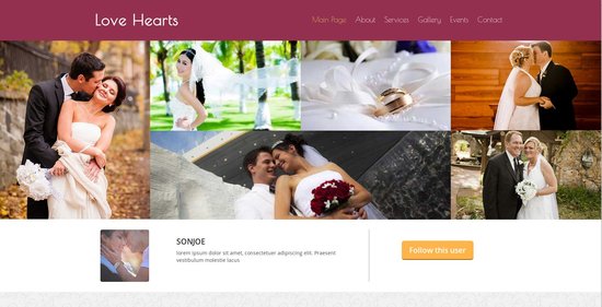 Anteprima template love_hearts