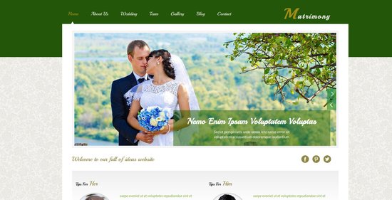 Anteprima template matrimony