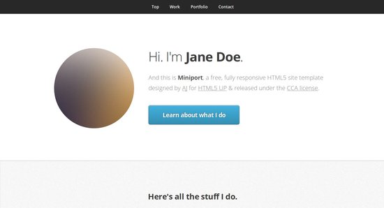 Anteprima template miniport