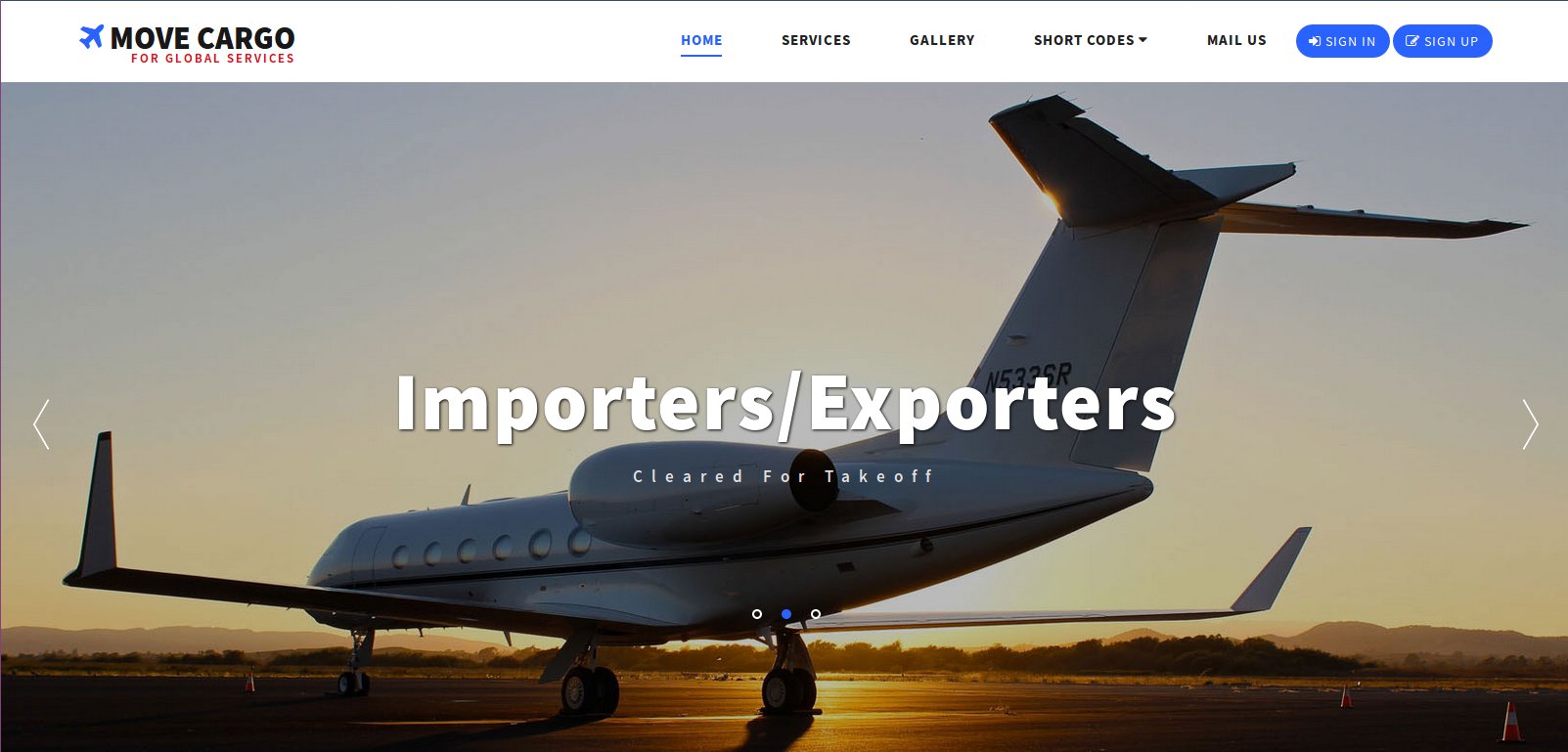 Anteprima template move-cargo