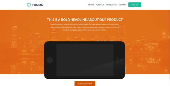 Anteprima template promo