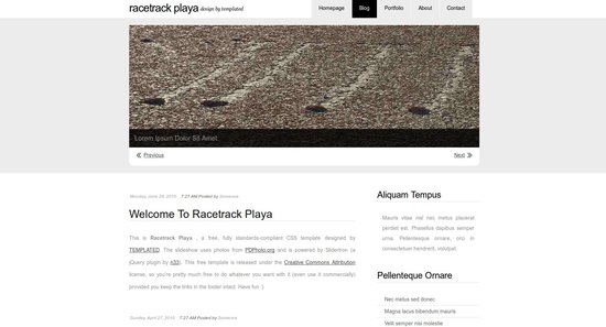 Anteprima template racetrackplaya