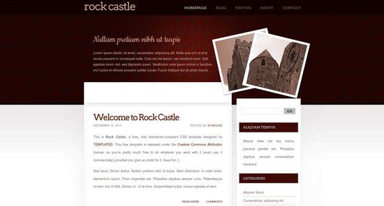 Anteprima template rockcastle