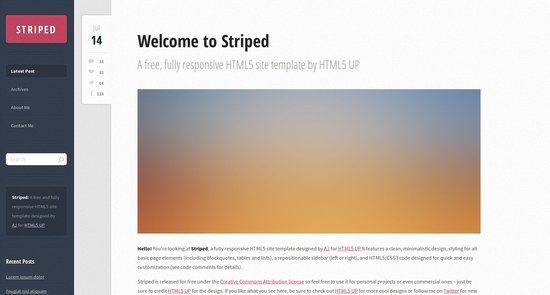 Anteprima template striped