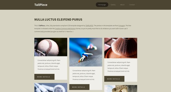 Anteprima template tailpiece