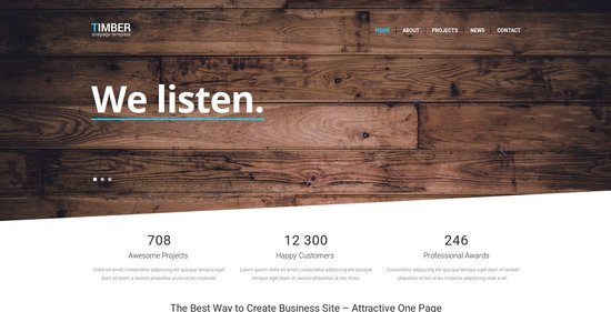 Anteprima template timber