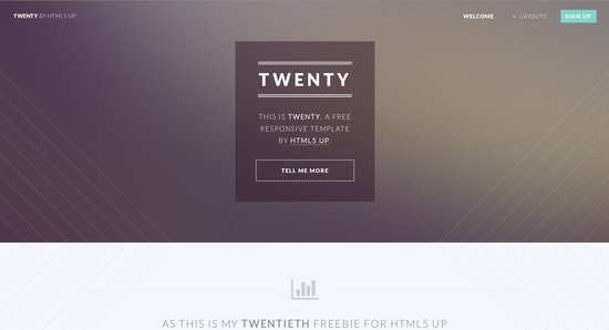 Anteprima template twenty