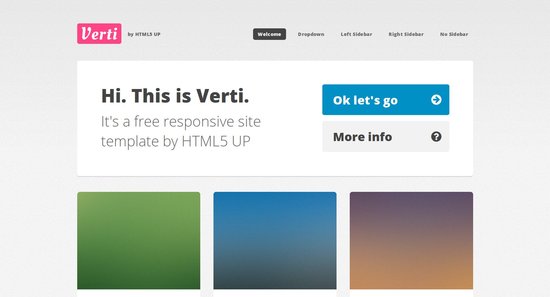 Anteprima template verti