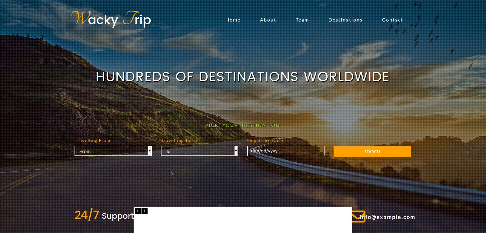 Anteprima template wacky-trip