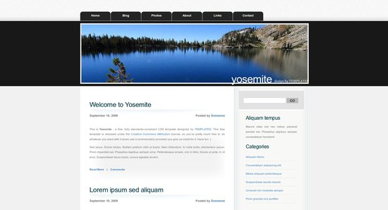 Anteprima template yosemite