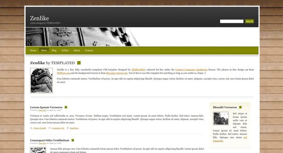 Anteprima template zenlike